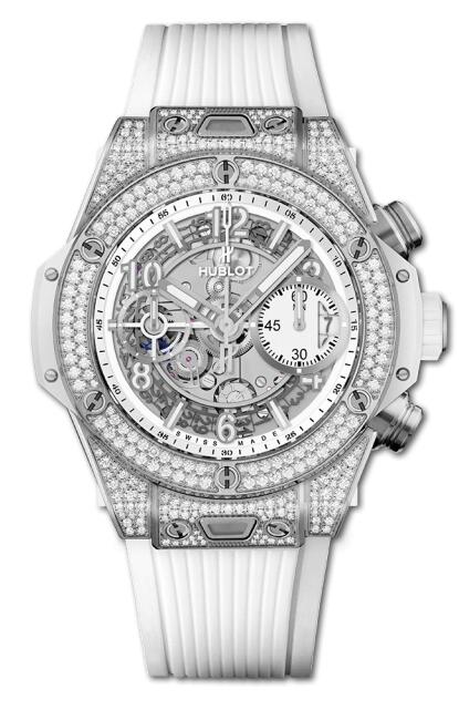 Luxury Hublot 441.NE.2010.RW.1704 Big Bang Unico 42 mm Titanium White Pave watches replica